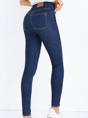 Madewell Dark Wash Curvy High Rise Skinny Jeans
